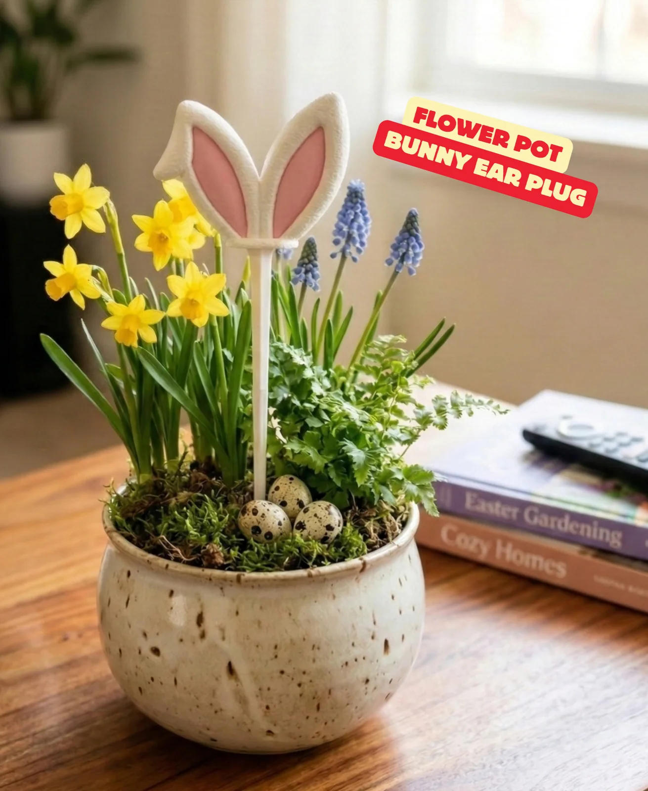Bloempotsteker met konijnenoren - foto 1