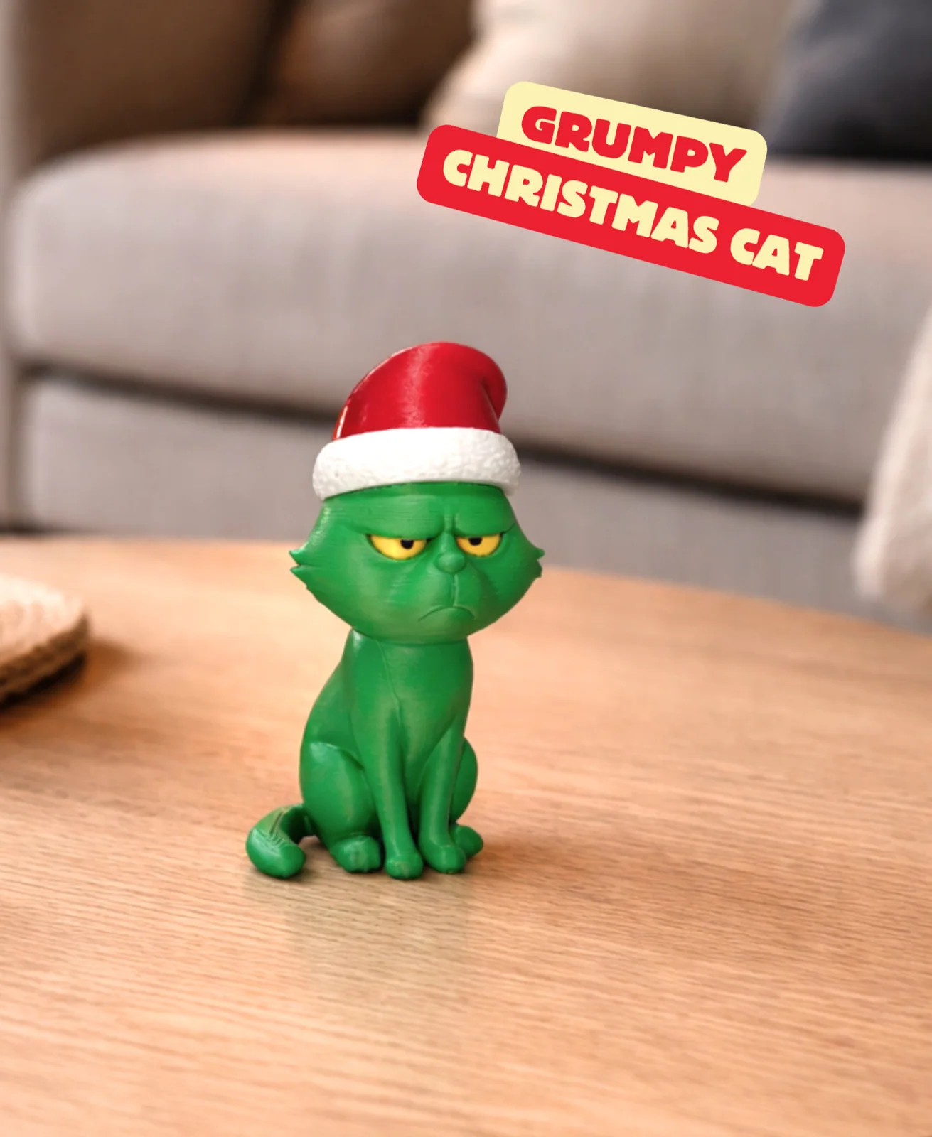 Chagrijnige kerstkat - foto 1