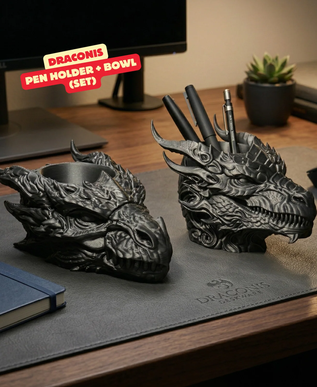 Draconis - penhouder + kom (set) - foto 1