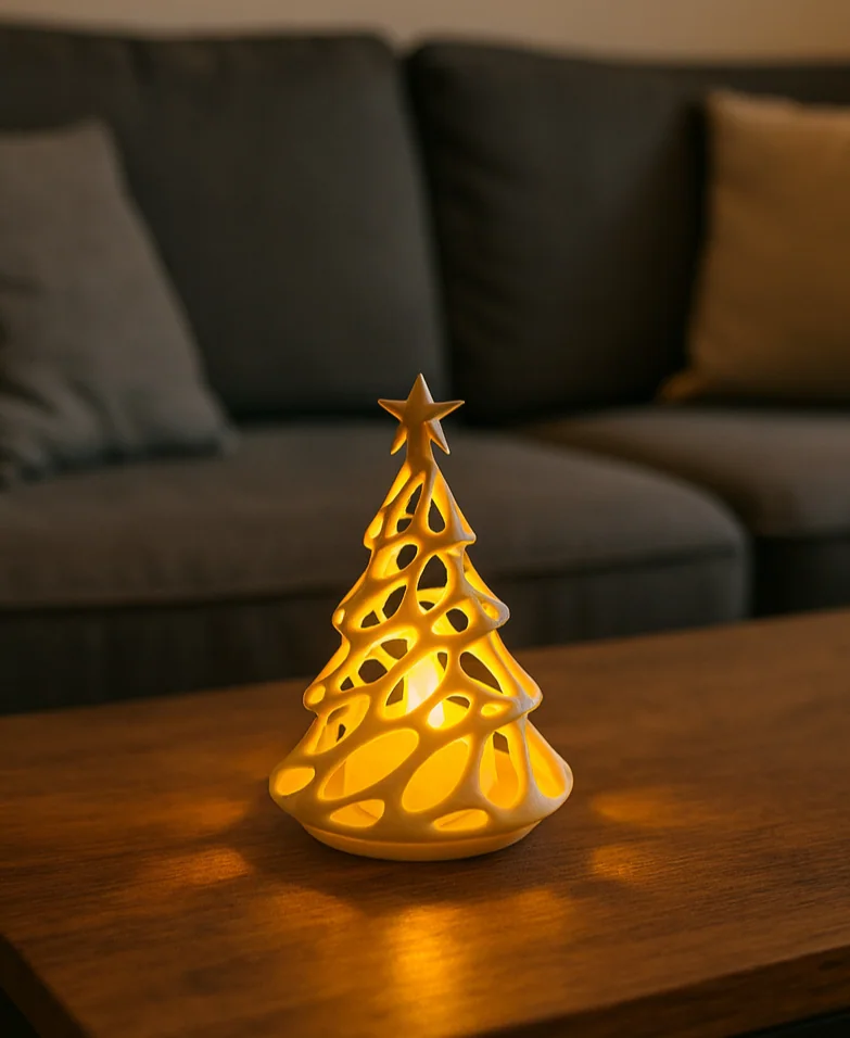 Kerstboom met LED theelichtje & schroefdop - foto 1