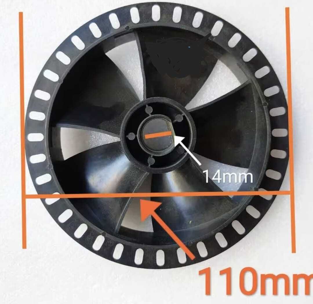 Loopband motor-koelventilator diameter 10/14 - foto 1