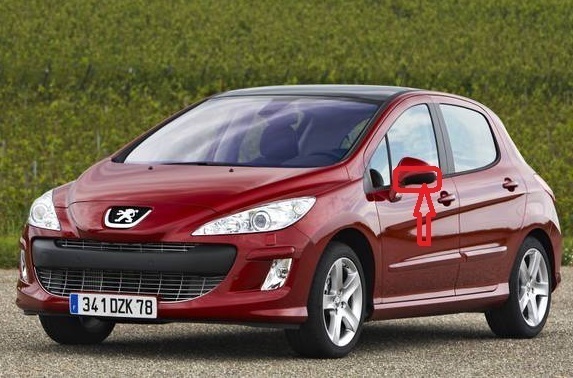 Peugeot 308 T7 2007-2013 onderste spiegelkappen links/rechts - foto 1