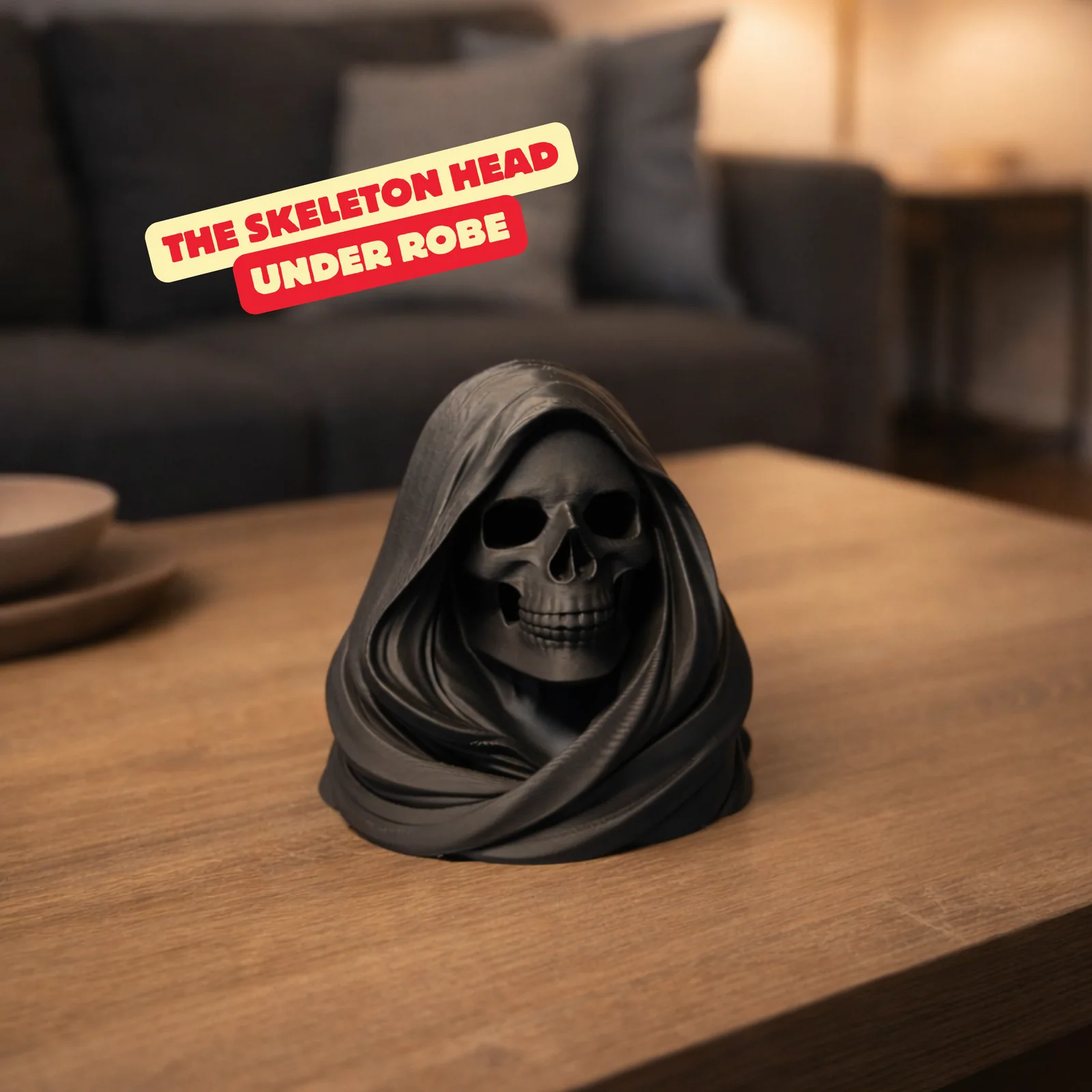 Skeletkop onder een gewaad - foto 1
