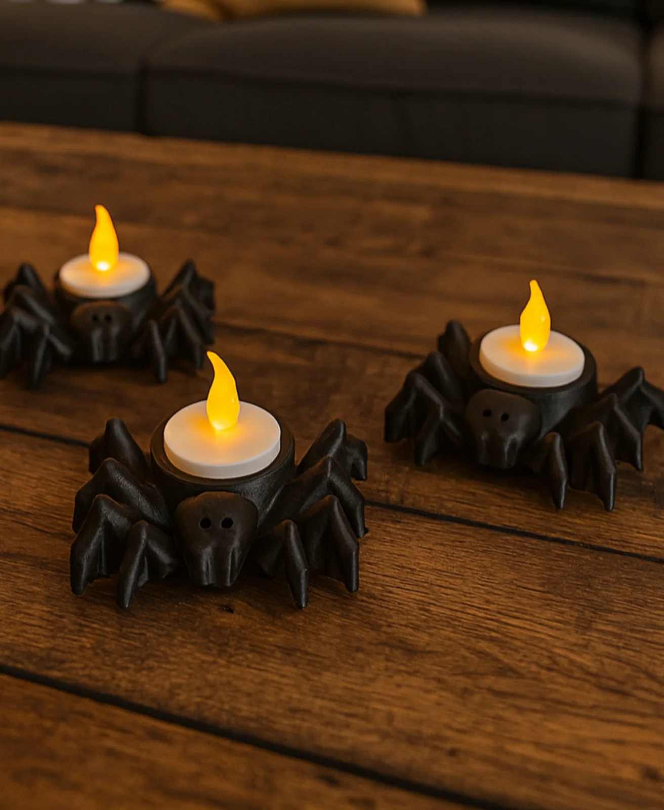Spider theelichtjes voor halloween - foto 1