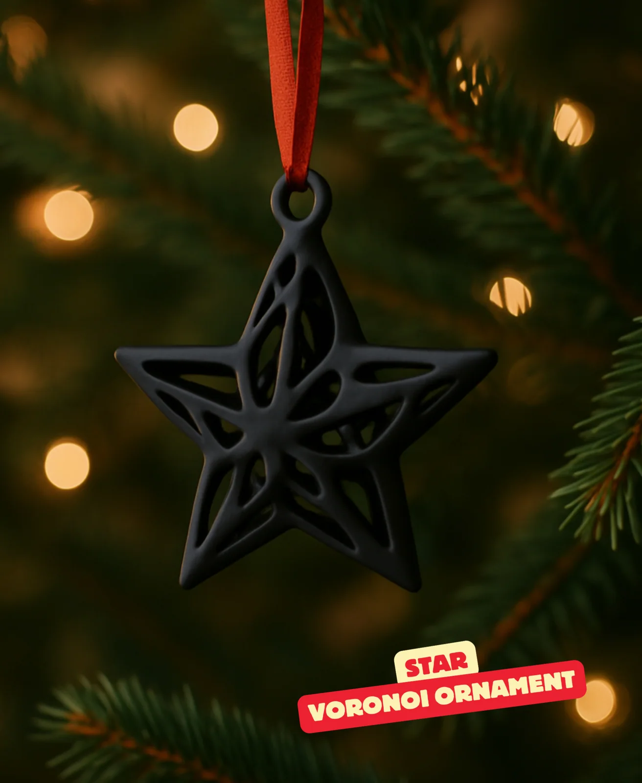 Ster ornament Voronoi - foto 1