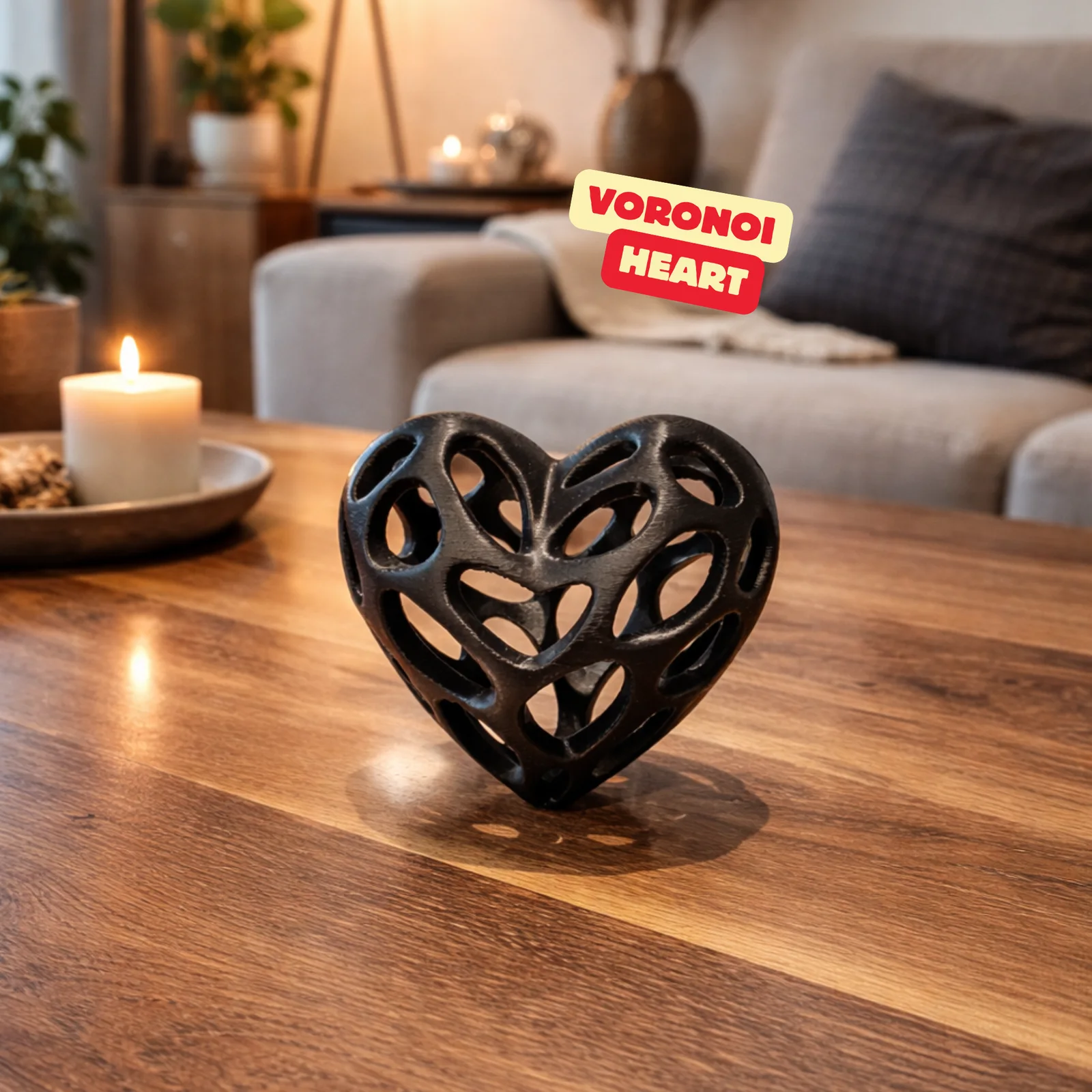 Voronoi hartsculptuur - foto 1