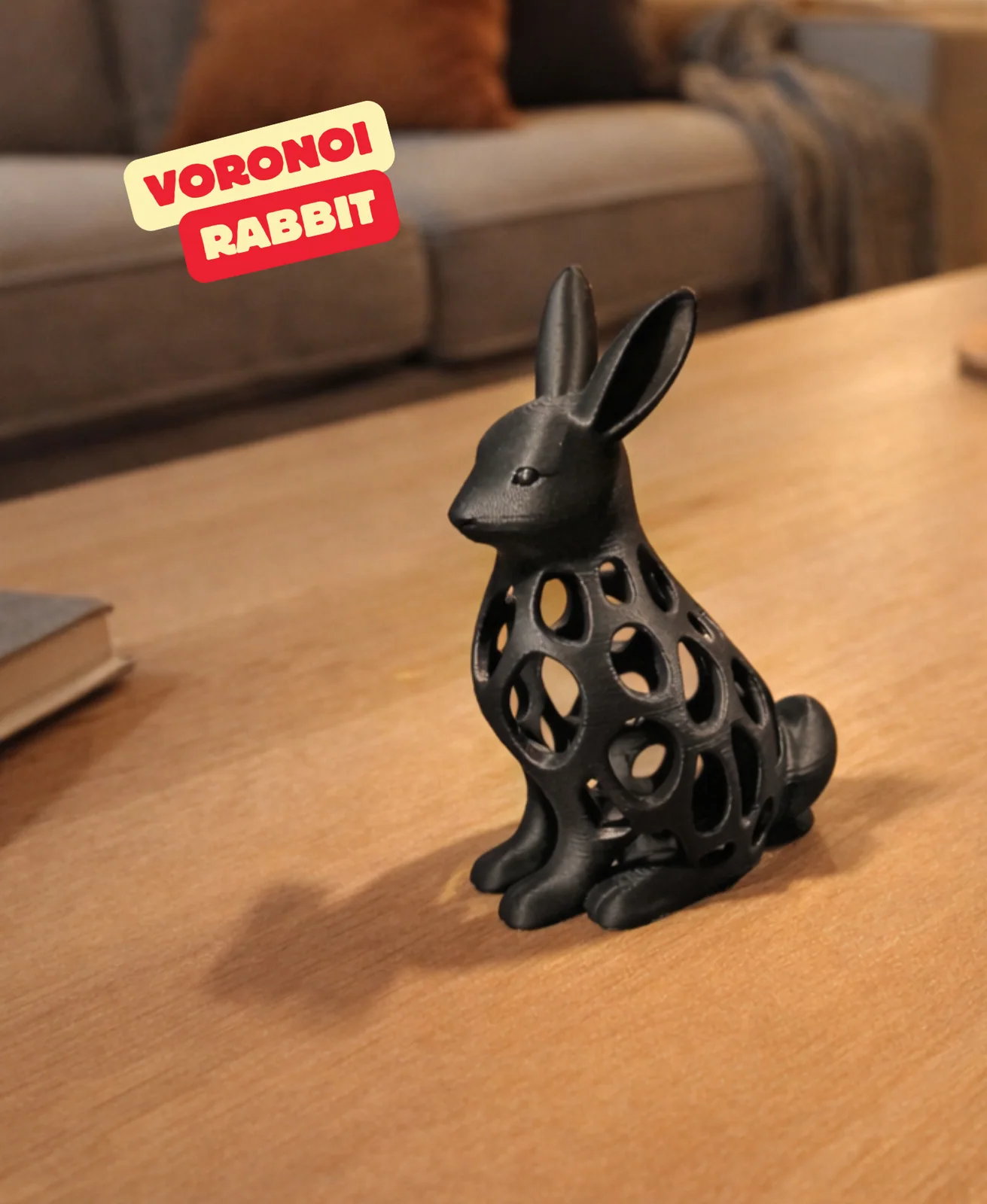 Voronoi konijnsculptuur - foto 1