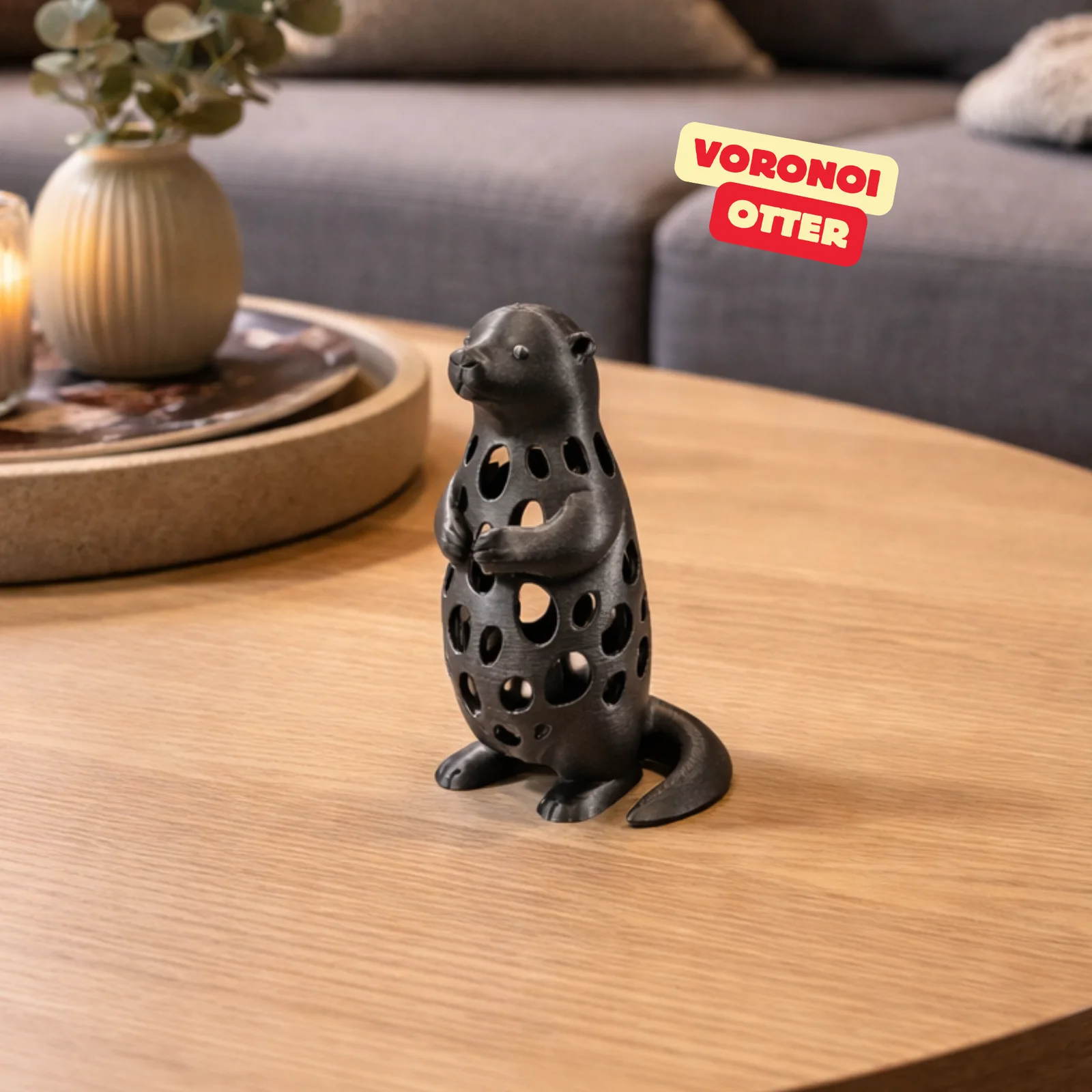 Voronoi otter sculptuur - foto 1